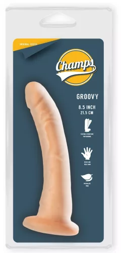 GROOVY Fields – érzéki prémium dildó 19 x 4,5 cm