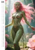 Kalandár pin-up fantasztikus erotikus grafikákkal 297x420 mm 10 darabos szett