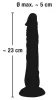 Színes dildó reális kidolgozással 18 cm PVC tapadókoronggal