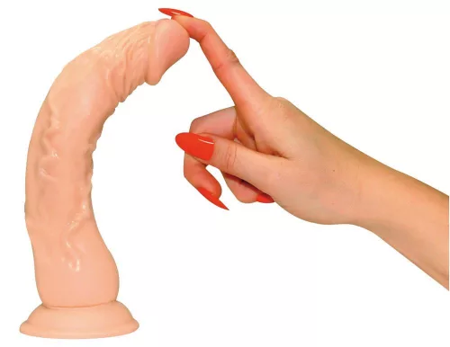European Lover Dildó Rugalmas, tapadókorongos 23 cm fekete