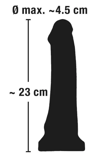European Lover Dildó tapadókorongos 23 cm fekete
