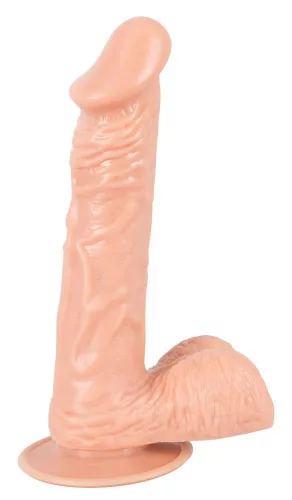 Dildó Rugalmas, tapadókorongos 20 cm bőrszínű