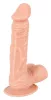Dildó Rugalmas, tapadókorongos 20 cm bőrszínű