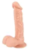 Dildó Rugalmas, tapadókorongos 20 cm bőrszínű