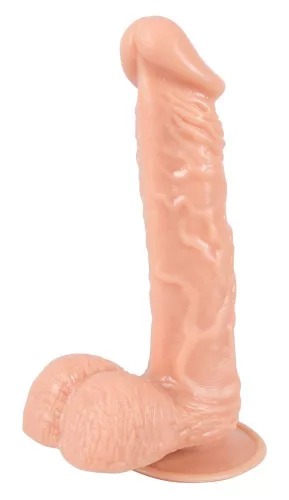 Dildó Rugalmas, tapadókorongos 20 cm bőrszínű