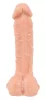 Dildó Rugalmas, tapadókorongos 20 cm bőrszínű