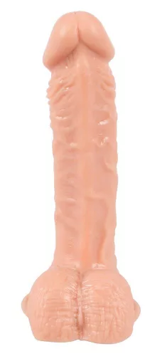Dildó Rugalmas, tapadókorongos 20 cm bőrszínű