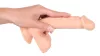 Dildó Rugalmas, tapadókorongos 20 cm bőrszínű