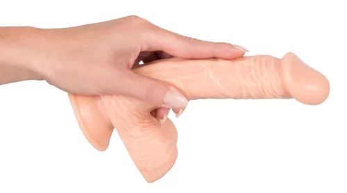 Dildó Rugalmas, tapadókorongos 20 cm bőrszínű