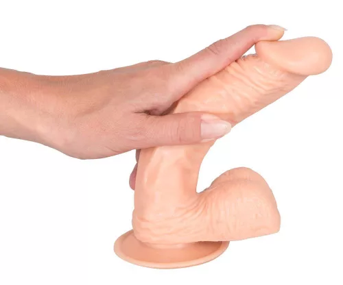 Dildó Rugalmas, tapadókorongos 20 cm bőrszínű