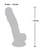Műszerű szilikon dildó tapadókoronggal 18 cm barna
