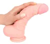 Dildó Realisztikus, Szívóaljjal 20 cm Szilikon