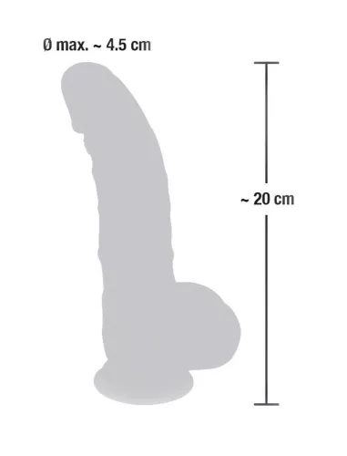 Dildó Realisztikus, Szívóaljjal 20 cm Szilikon