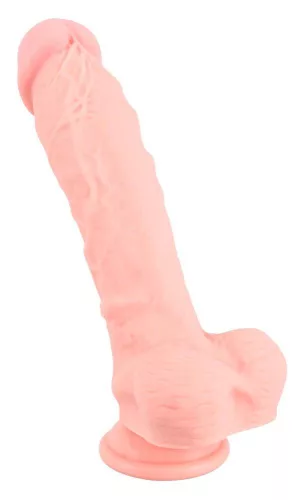 Silikon dildó Realisztikus, tapintható 24 cm fekete