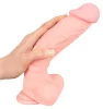 Silikon dildó Realisztikus, tapintható 24 cm fekete