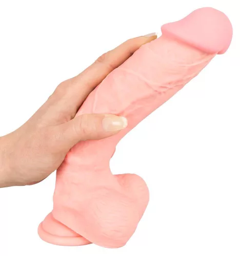Silikon dildó Realisztikus, tapintható 24 cm fekete