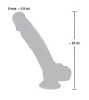 Silikon dildó Realisztikus, tapintható 24 cm fekete