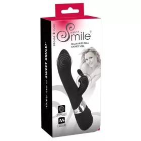  Sweet Smile Vibrátor Kettős motor, 7 mód USB töltő 21 cm fekete