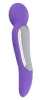 Vibrátor újratölthető kétmotoros 10 mód lila 22 cm