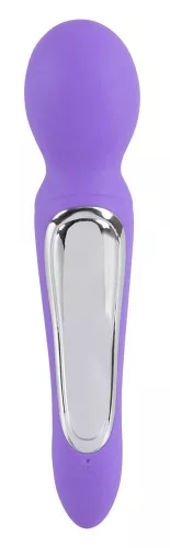 Vibrátor újratölthető kétmotoros 10 mód lila 22 cm