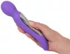 Vibrátor újratölthető kétmotoros 10 mód lila 22 cm