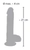 Szexjáték Lökő, forgó, vibráló 21 cm fekete