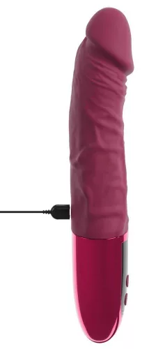Beau Coeur Vibrátor Realisztikus, 12 mód, USB töltés 23 cm piros