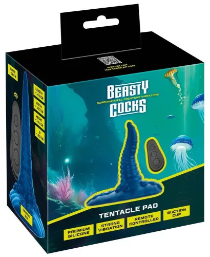Beasty Cocks Vibrátor Rezgő, 10 mód, távirányítós, vízálló 14,8 cm metál