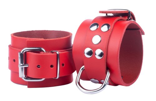 Prémium vörös bőr bilincs – érzéki kötözéshez