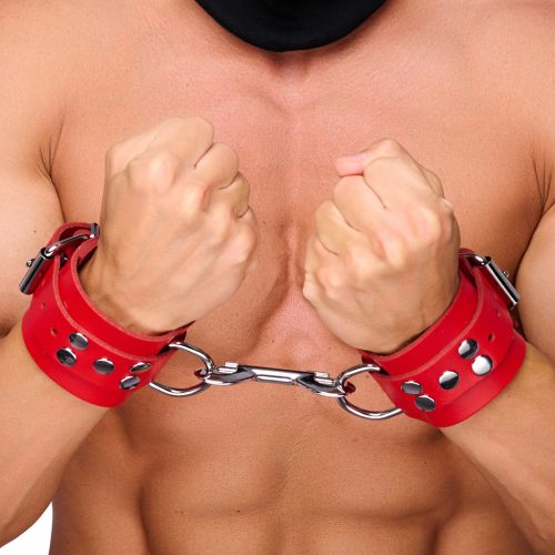 Prémium vörös bőr bilincs – érzéki kötözéshez