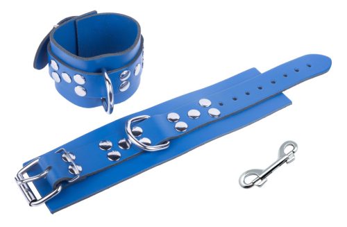 Prémium Ultra Kék Bőr Bilincsek – kényeztető élményhez