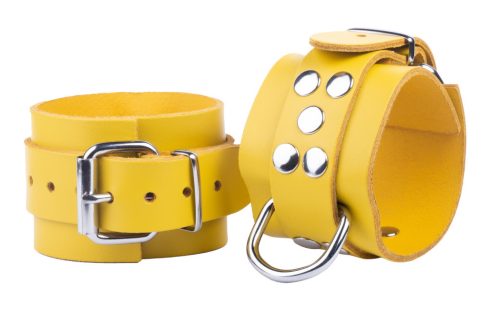 ULTRA – prémium sárga bőrcsukló kézi bilincs