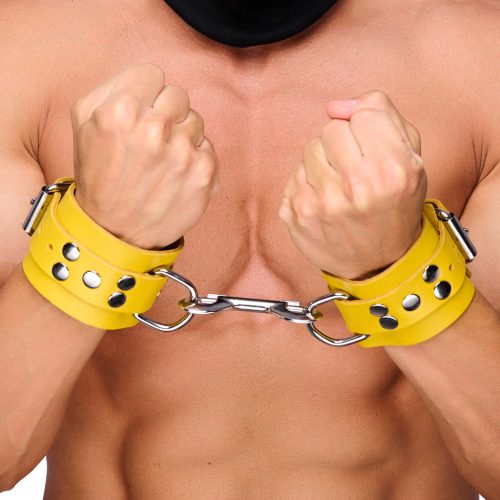 ULTRA – prémium sárga bőrcsukló kézi bilincs