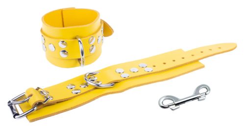 ULTRA – prémium sárga bőrcsukló kézi bilincs