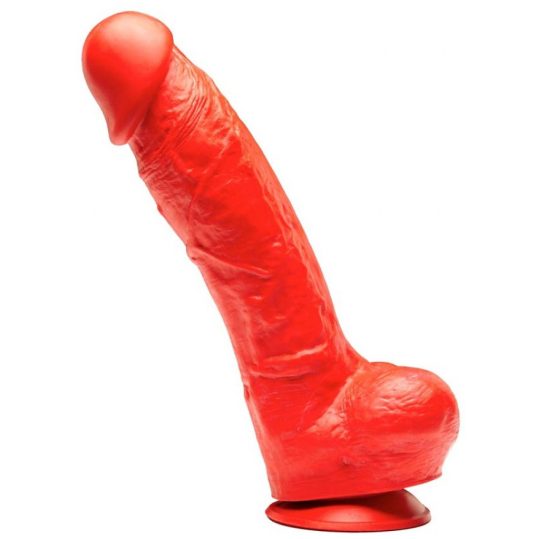 Stretch N°5X – prémium szilikon dildó, 27 x 8 cm, piros