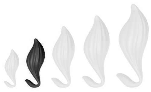 Bulby - prémium szilikon anális dugó M (14 x 7 cm) feketében