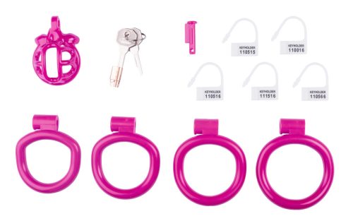 Lyfy rövid figyelmeztető ketrec – prémium rózsaszín változat