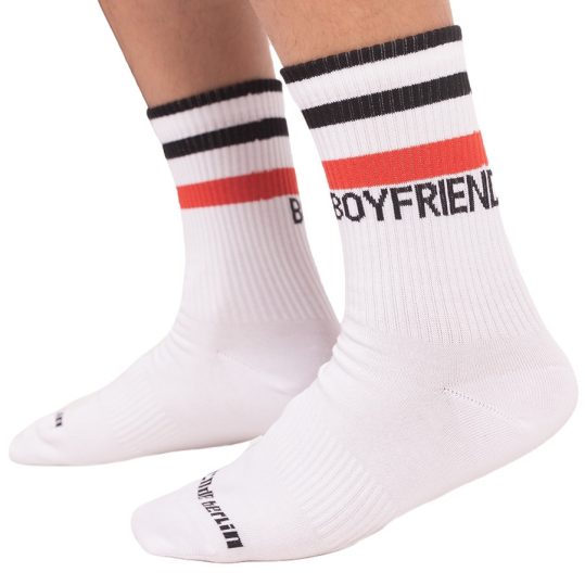 URBAN Boyfriend – stílusos fehér zokni férfiaknak