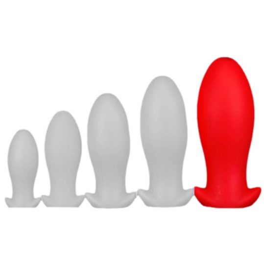 Saurus Egg XXL – prémium szilikon dugó, 18,5 x 8,3 cm, piros