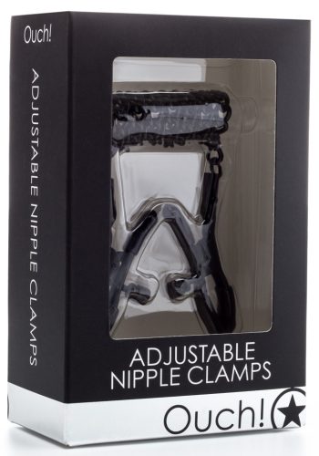 Nip Secrets – állítható mellbimbó csipeszek, fekete