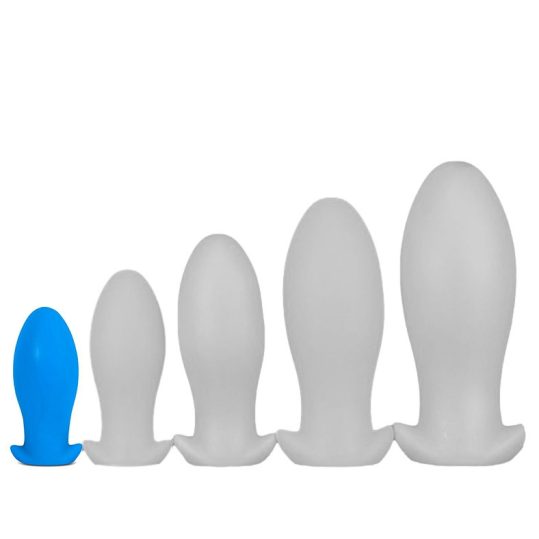 Saurus Egg – prémium szilikon anális plug kicsi, kék
