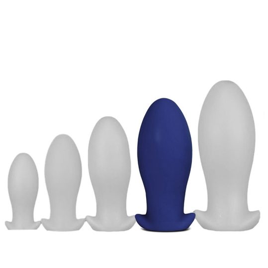 Saurus Egg XL – prémium szilikon anális dugó navy színben