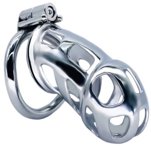 Cobra Steel – prémium fém chastity ketrec 10 x 3.7 cm