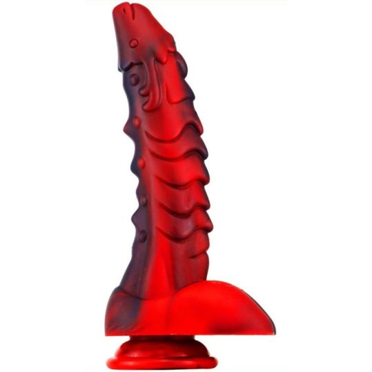 Dildo Dragon Sarkan 19 x 4.5cm fekete-piros