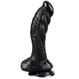 Monster Seemus - prémium fekete dildó 15 cm hosszú