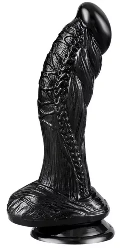 Monster Seemus - prémium fekete dildó 15 cm hosszú