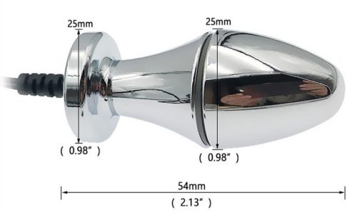 Plug Electro Bipolar - ezüst elektro ingerlő 5,4 x 2,5 cm