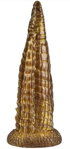 Monster Dildo Dicknosaur S – arany színű óriás vibrátor