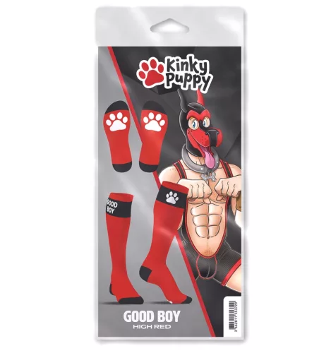 Big Good Boy – vörös prémium térdzokni