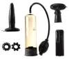 Me You Us Szett Péniszpumpa, Két péniszgyűrű, Vibráló anál plug, Vibrátor fejhez Fekete